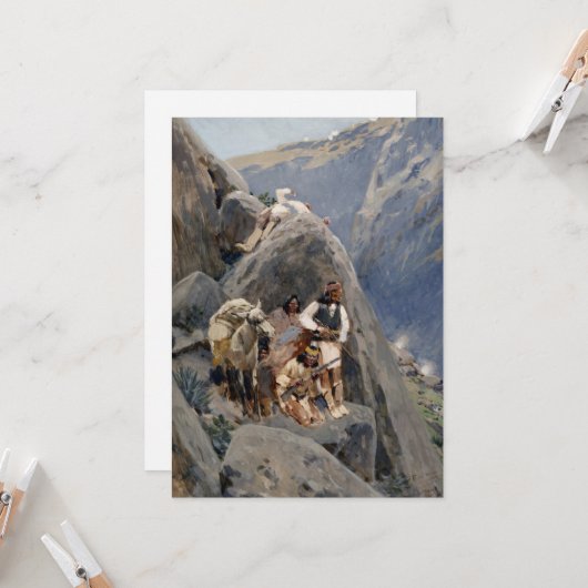 Apache Warriors:アメリカの騎兵隊の待ち伏せ 招待状 (正面/裏面インサイチュ)