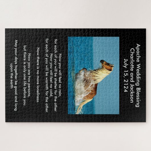 Apache Wedding Blessing Arabian thoroughbred horse ジグソーパズル (横)