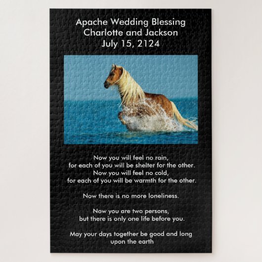 Apache Wedding Blessing Arabian thoroughbred horse ジグソーパズル (縦)