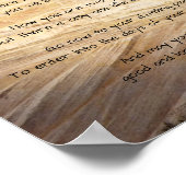 Apache Wedding Blessing Light Brown Stone and Tree ポスター (角)