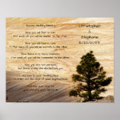 Apache Wedding Blessing Light Brown Stone and Tree ポスター (正面)