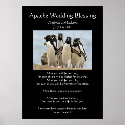 Apache Wedding Blessing Penguins ポスター (正面)