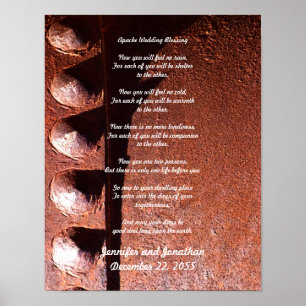 Apache Wedding Blessing Rusty Metal Look ポスター