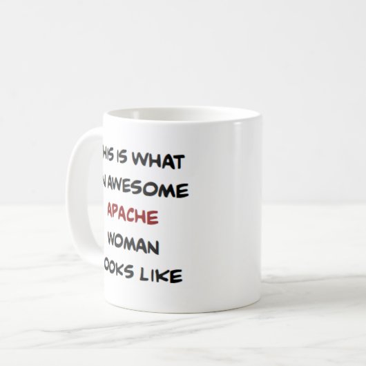 apache woman, awesome coffee mug コーヒーマグカップ (正面左)