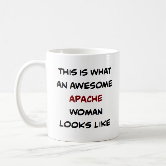 apache woman, awesome coffee mug コーヒーマグカップ (左)
