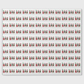 APAL -クリスマスのダルマチア人犬 ラッピングペーパー (フラット)