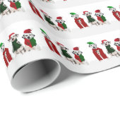 APAL -クリスマスのダルマチア人犬 ラッピングペーパー (ロールコーナー)