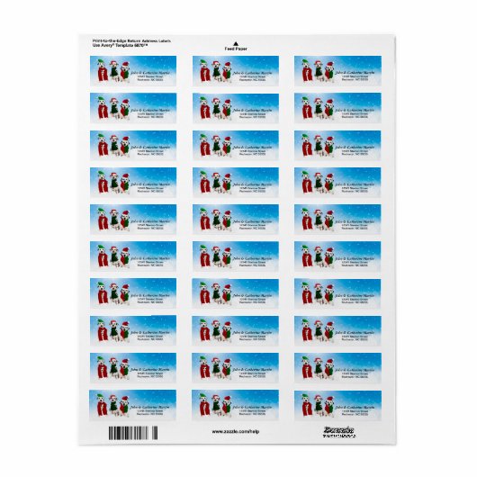 APAL – 雪の中のクリスマスダルマチアの犬 ラベル (フルシート)