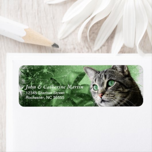 APAL - Christmas Silver Tabby Cat ラベル (インサイチュ)