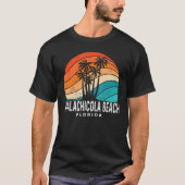 Apalachicola Beach Florida Palm Tree Beach Souveni Tシャツ (正面)