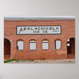 Apalachicola Ice Company Sign (フロリダ州) ポスター