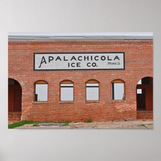 Apalachicola Ice Company Sign （フロリダ州） ポスター (正面)