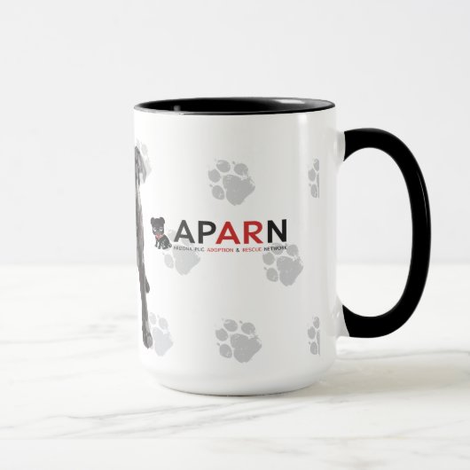 APARNのパグは黒を15のozの信号器のマグ置き去りにしませんでした マグカップ (右)
