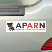 APARNのロゴのバンパーステッカー バンパーステッカー (車上)