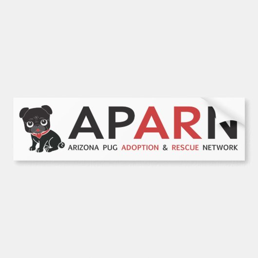 APARNのロゴのバンパーステッカー バンパーステッカー (正面)