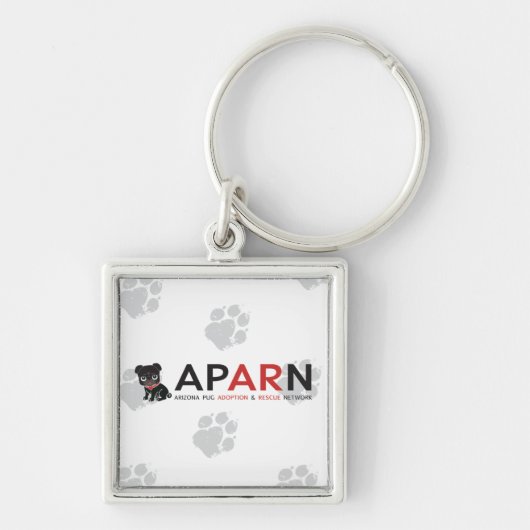 APARNのロゴ優れた正方形のKeychain キーホルダー (正面)
