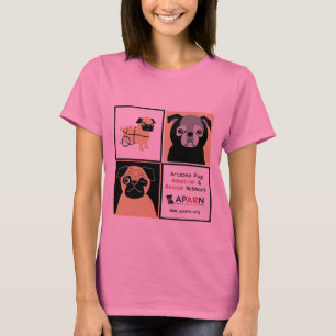 APARNの救助のパグの女性のBellaの若い女性のTシャツ Tシャツ