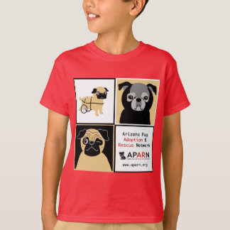 APARNの救助のパグの子供のHanesのTシャツ Tシャツ