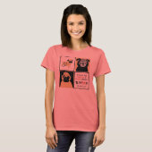 APARNレスキューPUGSレディースメランジュリンガーTシャツ Tシャツ (正面フル)