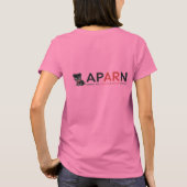 APARNロゴフォスターママ女性クルーTシャツシルバー Tシャツ (裏面)