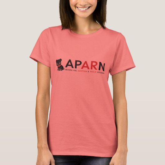 APARNロゴレディースリンガーTシャツ Tシャツ (正面)
