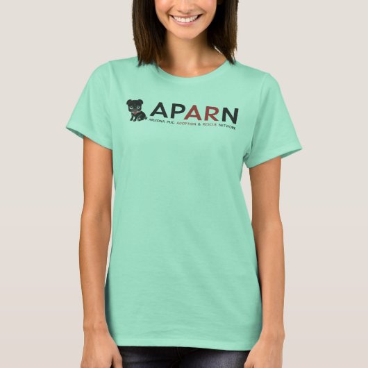 APARNロゴ女子サッカーTシャツレッド Tシャツ (正面)