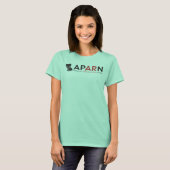 APARNロゴ女子サッカーTシャツレッド Tシャツ (正面フル)