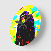 Apeデジタル ラウンド壁時計 (傾斜)