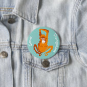 Ape – オ救ランウータンス – 絶滅危惧動物 – 自然- 缶バッジ (インサイチュ)