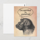Ape 素晴らし Evolutionの資格 ポストカード (正面/裏面)