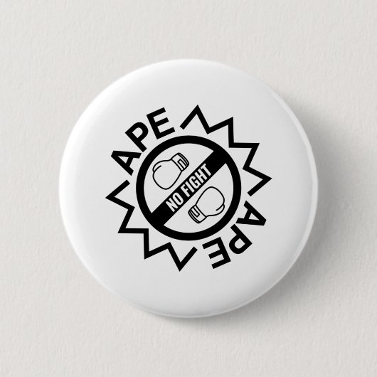 Ape No Fight Apeボクシング手袋 缶バッジ (正面)
