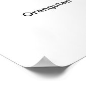 Ape - ORANGUTAN – 絶滅危惧動物 ポスター (角)