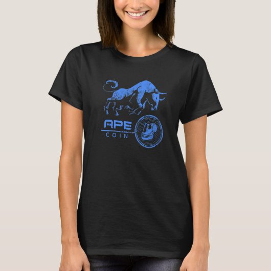 Apecoin仮想通貨強気相場ホールドApeトークンで億万長者 Tシャツ (正面)