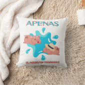 "Apenas el agua pal marrano" ブタの名言 クッション (ブランケット)
