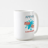 "Apenas el agua pal marrano" ブタの名言 コーヒーマグカップ (正面右)
