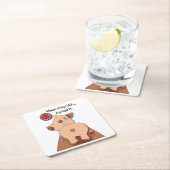 Apéro ! (écrits en noir) スクエアペーパーコースター (インサイチュ)