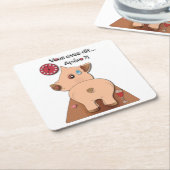 Apéro ! (écrits en noir) スクエアペーパーコースター (アングル)