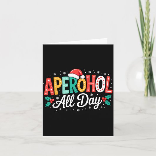 Aperohol All Day - Funny Christmas Spritz  カード (正面)