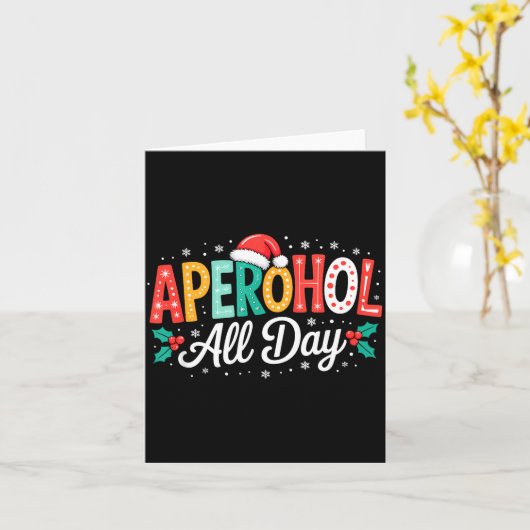 Aperohol All Day - Funny Christmas Spritz  カード (黄色い花)