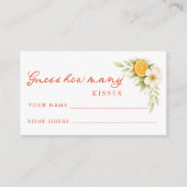 Aperol Bridal Shower How Many Kisses Bridal Game エンクロージャーカード (正面)