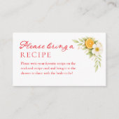 Aperol Bridal Shower Recipe エンクロージャーカード (正面)