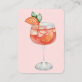 Aperol Spritz結婚のBridalShower詳細QRコード エンクロージャーカード (裏面)