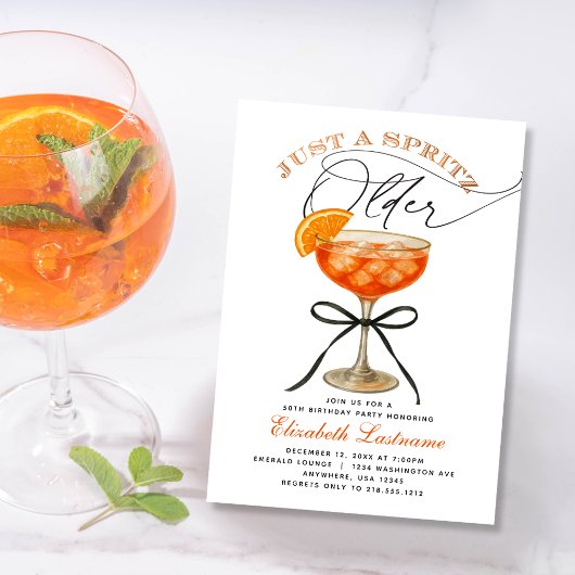 Aperol Spritz 少し大人になったお誕生日おめでとう 招待状
