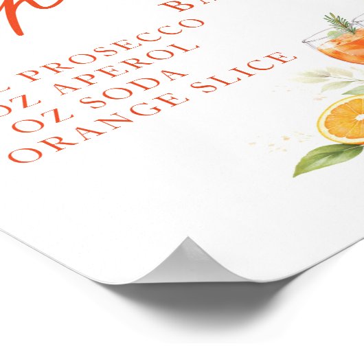 Aperol Spritz Bar ポスター (角)