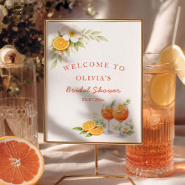 Aperol Spritz Bridal Shower Welcome ポスター