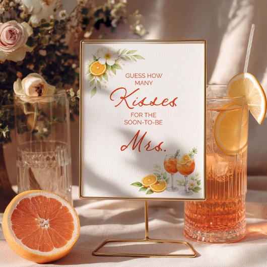 Aperol Spritz Guess How Many Kisses ポスター