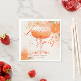 Aperol Spritz Love Citrus Floral Bridal Shower スタンダードカクテルナプキン