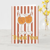 Aperol Spritz Lover Gift Thank Love Bachelorette カード (黄色い花)