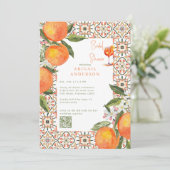 Aperol Spritz Oranges Bridal Shower  招待状 (スタンド正面)