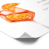 Aperol Spritz Sign Signature Drink Bridal Shower ポスター (角)